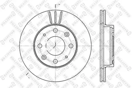 Тормозной диск STELLOX 6020-2605V-SX вентилируемый передняя ось