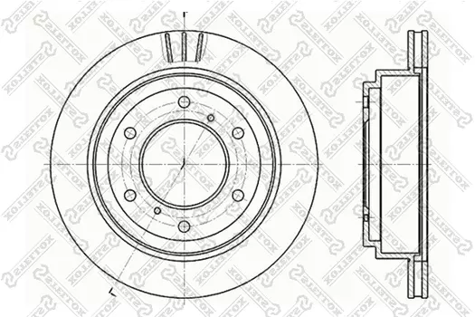 Тормозной диск STELLOX 6020-3041V-SX вентилируемый задняя ось