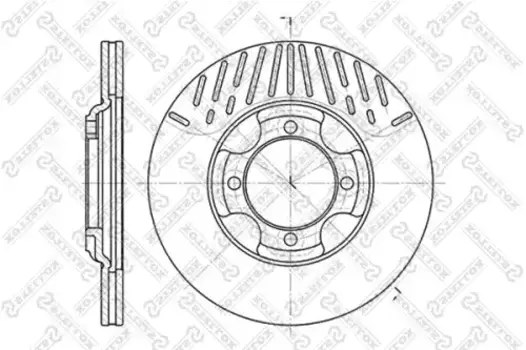 Тормозной диск STELLOX 6020-3216V-SX вентилируемый передний мост