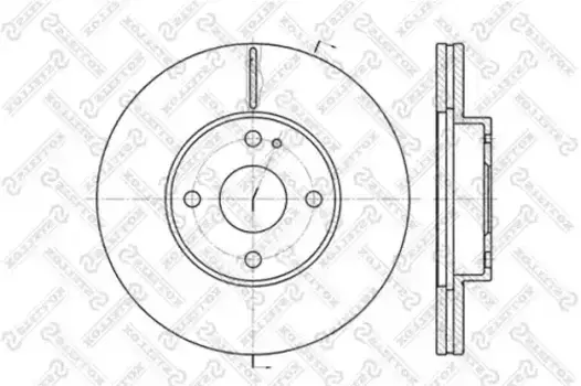 Тормозной диск STELLOX 6020-3230V-SX вентилируемый передняя ось
