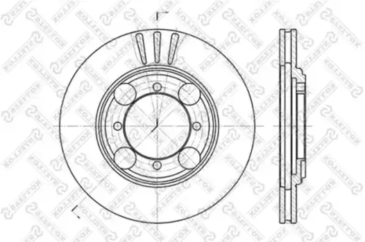Тормозной диск STELLOX 6020-3401V-SX вентилируемый передняя ось