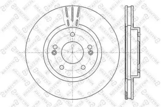 Тормозной диск STELLOX 6020-3415V-SX вентилируемый передняя ось