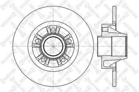 Тормозной диск STELLOX 6020-3658-SX полный передняя ось