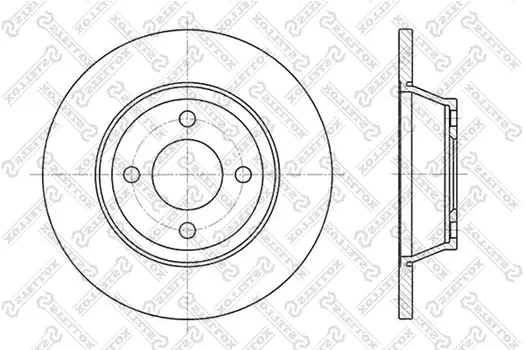 Тормозной диск STELLOX 6020-4741-SX невентилируемый передний мост