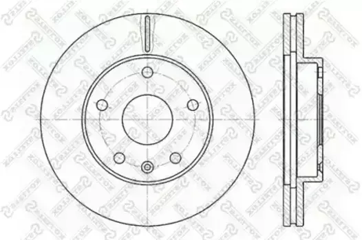 Тормозной диск STELLOX 6020-5006V-SX вентилируемый передняя ось