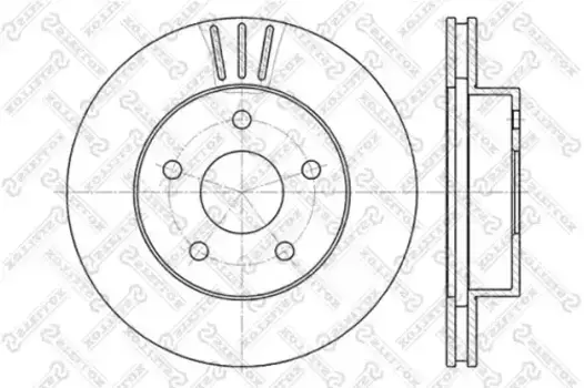 Тормозной диск STELLOX 6020-9303V-SX вентилируемый передняя ось