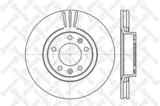 Тормозной диск STELLOX 6020-9920V-SX вентилируемый передняя ось