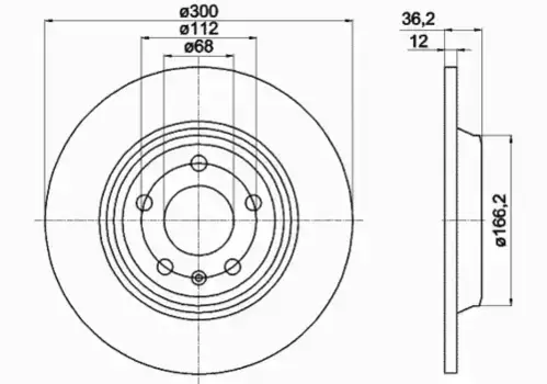 Тормозной диск TEXTAR 92160103 полный задняя ось