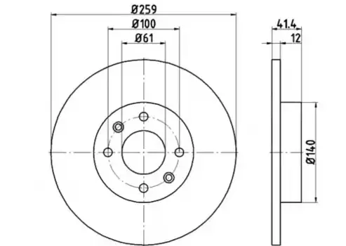 Тормозной диск TEXTAR 92175103 полный передняя ось