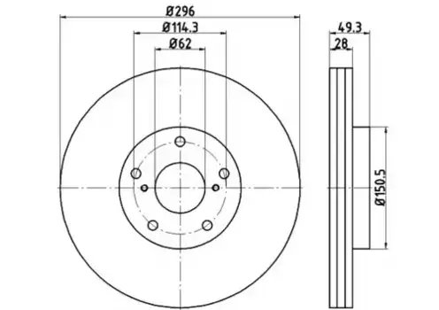 Тормозной диск TEXTAR 92185403 вентилируемый передняя ось
