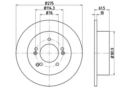 Тормозной диск TEXTAR 92185803 полный задняя ось