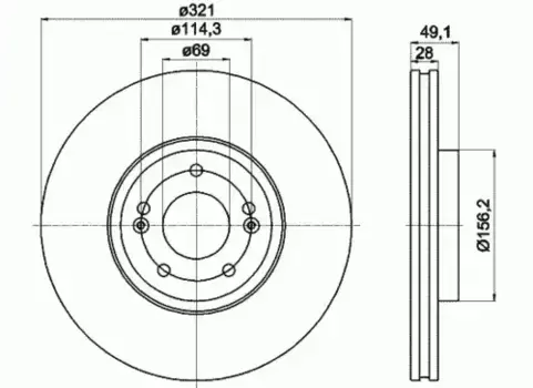 Тормозной диск TEXTAR 92221700 вентилируемый передняя ось