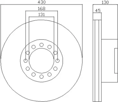 Тормозной диск TEXTAR 93101800 вентилируемый задняя ось