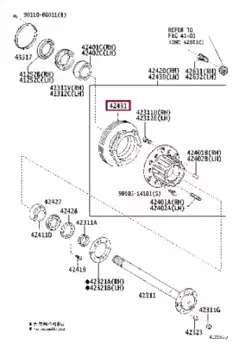 Тормозной диск TOYOTA / LEXUS 42431-37091