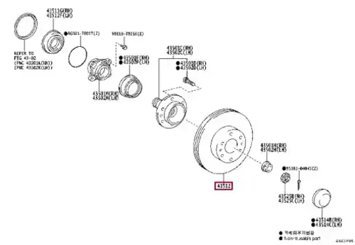Тормозной диск TOYOTA / LEXUS 435120K210