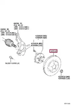 Тормозной диск TOYOTA / LEXUS 4351212670