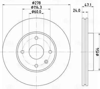 Тормозной диск TRIALLI DF 062108