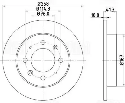 Тормозной диск TRIALLI DF 073302