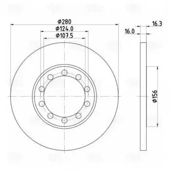 Тормозной диск TRIALLI DF 105104 вентилируемый задняя ось
