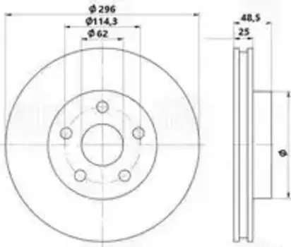 Тормозной диск TRIALLI DF 105111