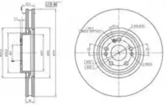 Тормозной диск TRIALLI DF 190440 вентилируемый задняя ось