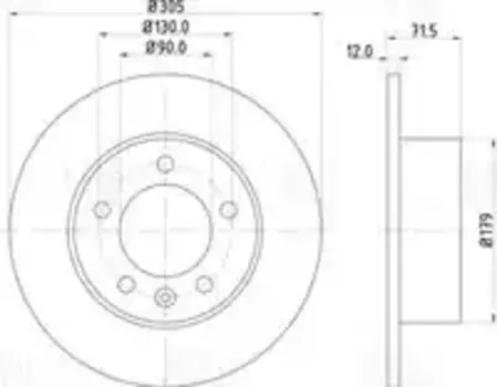Тормозной диск TRIALLI DF 261011 полный задняя ось