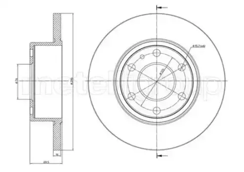 Тормозной диск TRUSTING DF1406 полный задняя ось