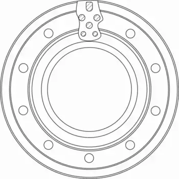 Тормозной диск TRW DF5129S вентилируемый задняя ось