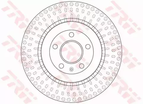 Тормозной диск TRW DF6175S вентилируемый задняя ось