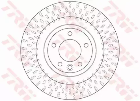 Тормозной диск TRW DF6528S вентилируемый задняя ось