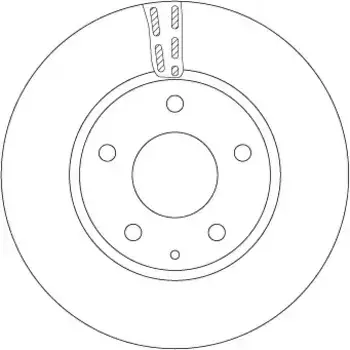 Тормозной диск TRW DF6661S вентилируемый передняя ось