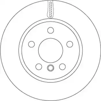Тормозной диск TRW DF6799 вентилируемый передняя ось