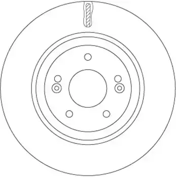 Тормозной диск TRW DF7592 вентилируемый передняя ось