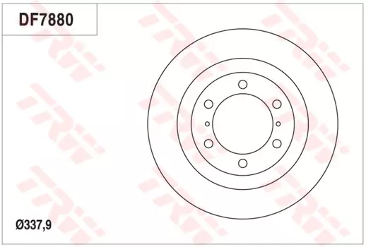 Тормозной диск TRW DF7880S вентилируемый передний мост