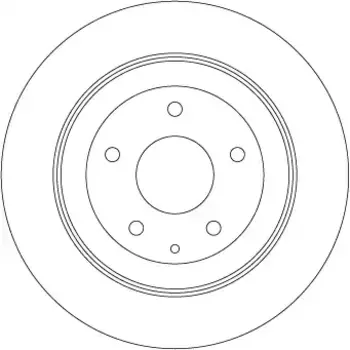 Тормозной диск TRW DF8053 полный задняя ось