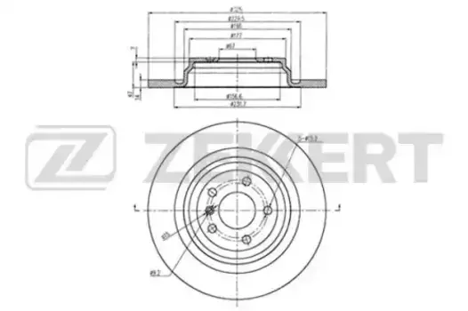 Тормозной диск ZEKKERT BS6118