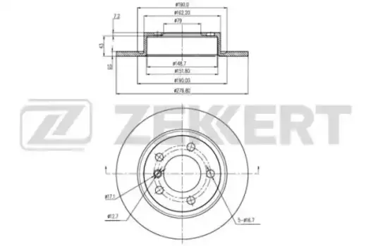 Тормозной диск ZEKKERT BS-6339