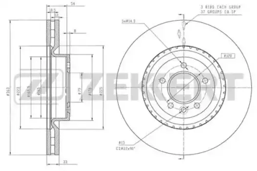 Тормозной диск ZEKKERT BS-6568