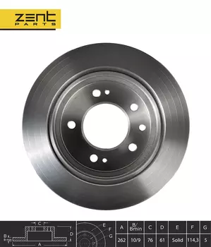 Тормозной диск ZENTPARTS Z05952 полный задняя ось