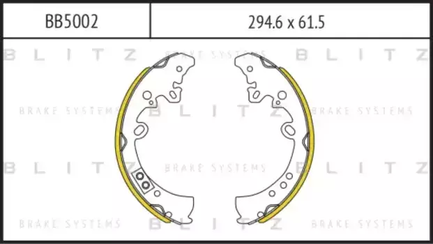Тормозные колодки барабанные BLITZ BB5002
