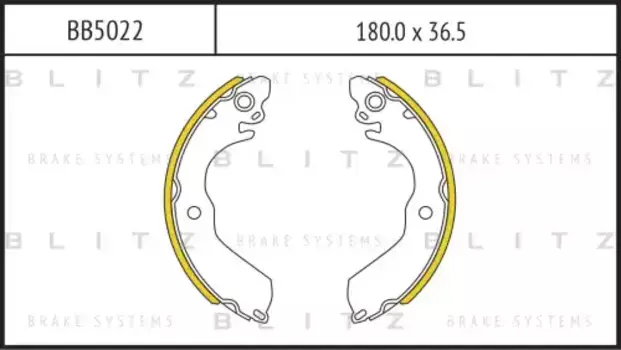 Тормозные колодки барабанные BLITZ BB5022