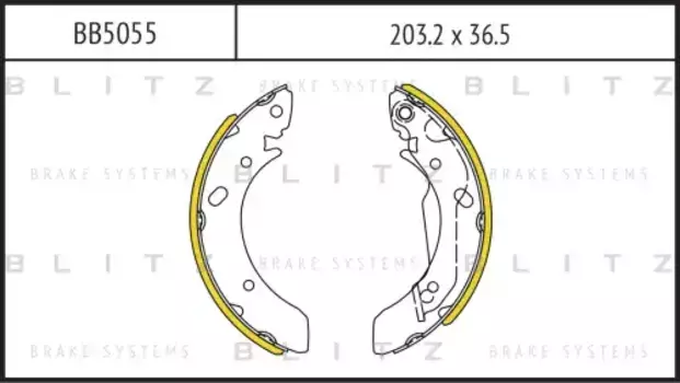 Тормозные колодки барабанные BLITZ BB5055