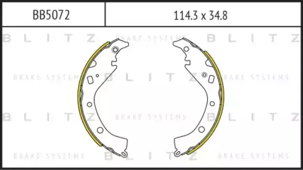 Тормозные колодки барабанные BLITZ BB5072