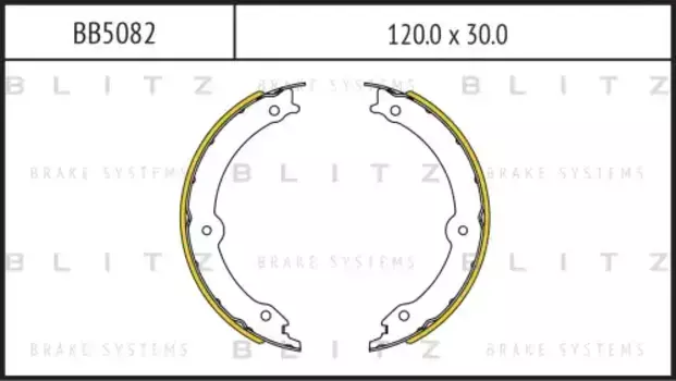 Тормозные колодки барабанные BLITZ BB5082