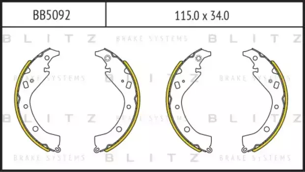 Тормозные колодки барабанные BLITZ BB5092