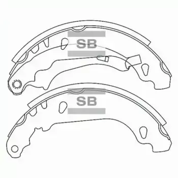 Тормозные колодки барабанные HI-Q SA184