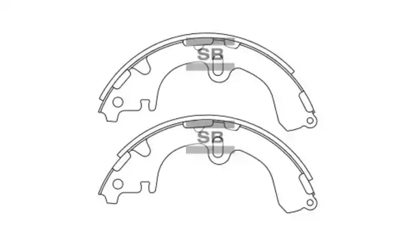 Тормозные колодки барабанные HI-Q SA214