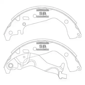 Тормозные колодки барабанные HI-Q SA252