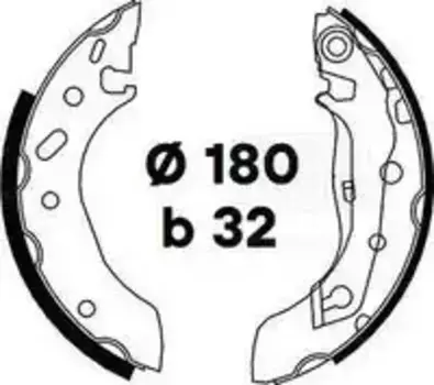 Тормозные колодки барабанные TRIALLI GF 4580