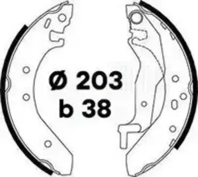 Тормозные колодки барабанные TRIALLI GF 4672